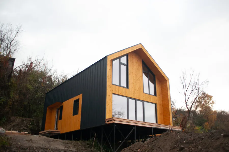 Maison ossature bois fabriquée par La Planète Bois